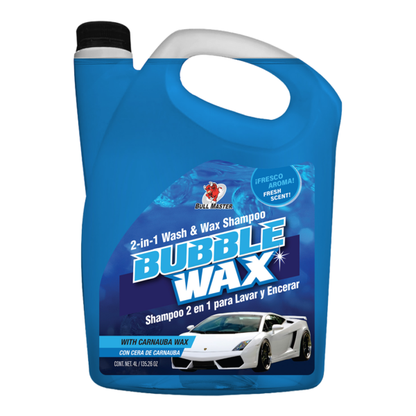 Shampoo Espumante 2 En 1 Con Cera Para Autos Y Motos pH Neutro 4L